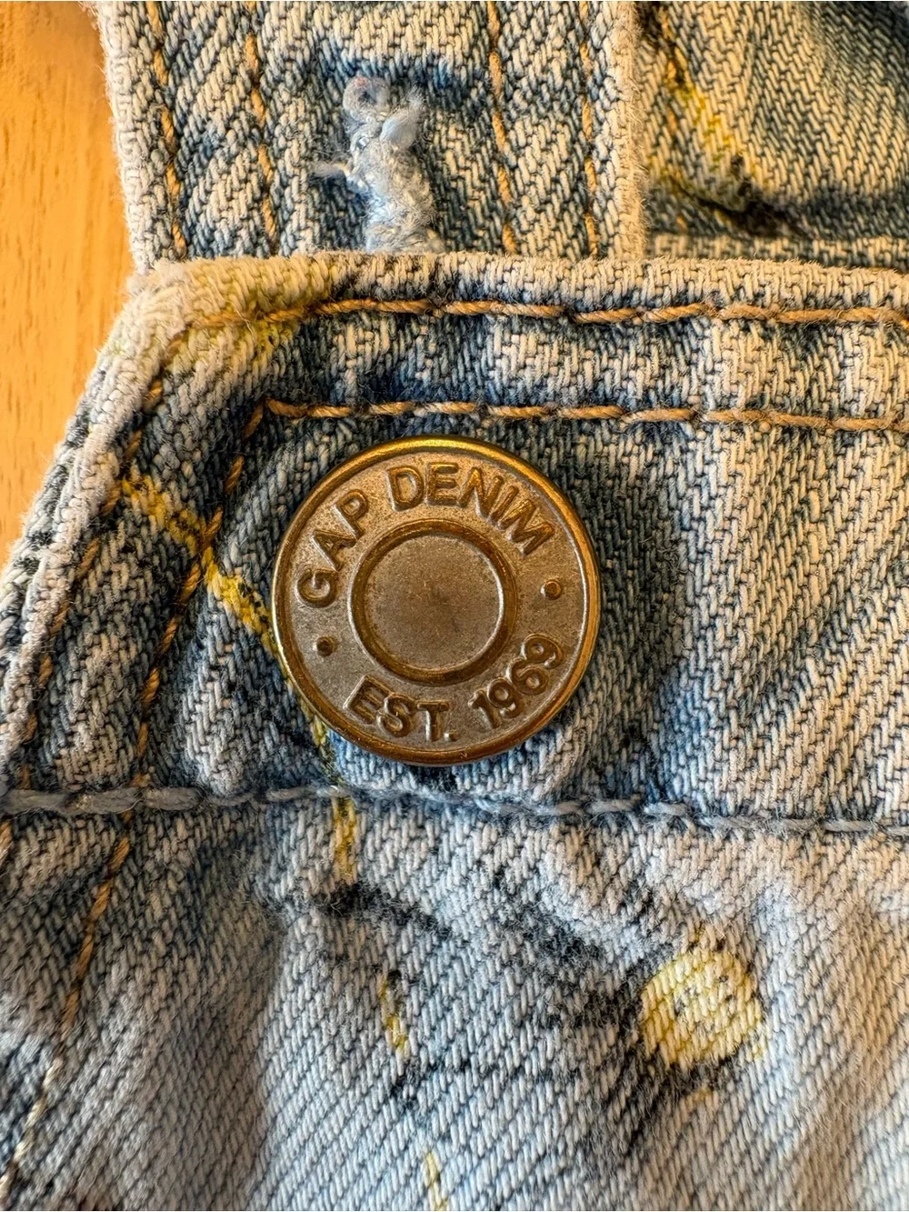 GAP Toddler Girls Floral Print Light Blue Denim Overalls 100% Cotton 3T